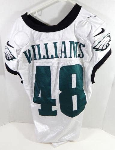 2017. Philadelphia Eagles Williams 48 Igra Upotrijebljena bijela praksa Jersey 48 78 - Nepotpisana NFL igra korištena dresova
