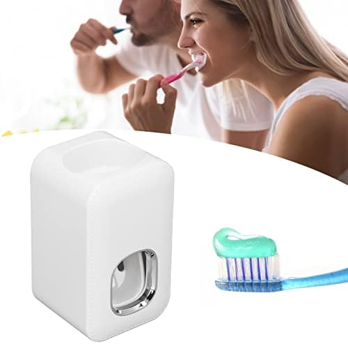 Fafeicy zidna pasta za zube, zidni nosač za dozator za zube za kupaonicu automatska pasta za zube bijela, pasta za zube