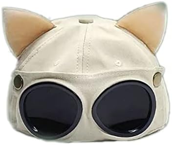 Naočale retro zrakoplovne kape s vrhom kapice sunčane naočale mačke uši bejzbol kapica hip hop maska