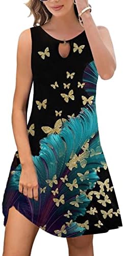 Ljetne haljine za žene 2023., modni boho cvjetni Print, sarafani bez rukava s okruglim vratom i džepovima