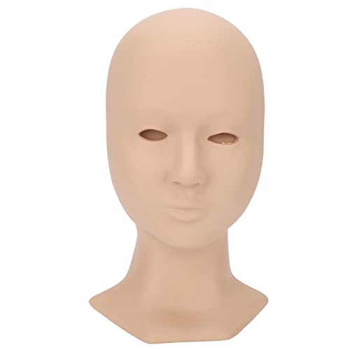 Glava lutke za šminkanje s 1 parom izmjenjivih očiju, glava za vježbanje ekstenzija trepavica, glava lutke od mekog silikona visoke