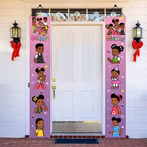 2pcs Gracie Rođendan znak na trijemu vrata viseći banner slatke djevojčice i dječaci rođendanski pribor za djecu zidni ukrasi dekor