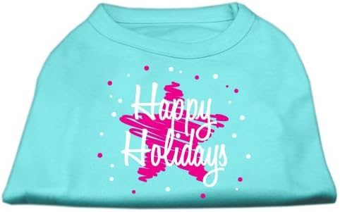 Mirage Pet Products 20-inčne Scribble Happy Holidays Screenprint majice za kućne ljubimce, 3x, ljubičaste