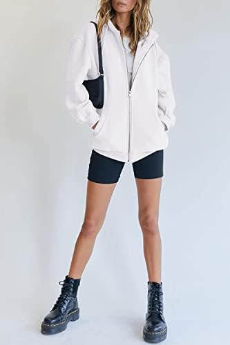 Efan ženske slatke kapuljače Teen Girl jesen jakna Prevelike dukseve ležerne odjeće za crtanje zip up y2k hoodie s džepom