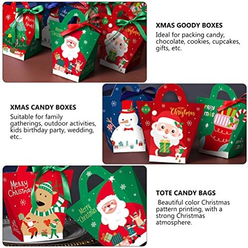 10pcs Božićni predmeti prijenosna poklon vrećica kutije čokolade za ukrašavanje kuće / zida / sobe