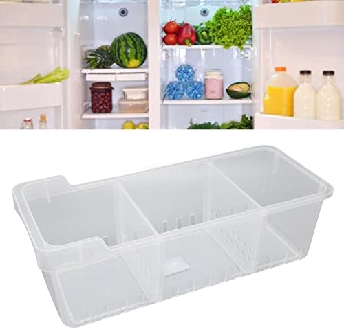 Spremnik za organizatore hladnjaka, prozirni spremnik za pohranu plastični spremnik za pohranu hrane s 2 odvojena odjeljka za kuhinjske