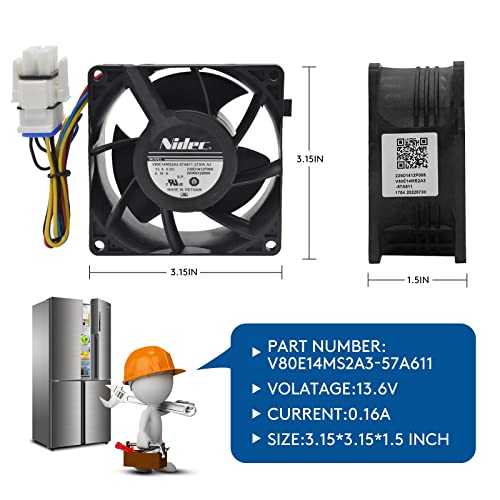 WR60X26866 Hladnjak za isparavanje ventilatora motor za gotovo sve GE hladnjake Zamijenite WR60X26033, WR60X10341, WR60X10356, WR60X10357,