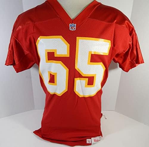 1992. Kansas City Chiefs 65 Igra izdana Red Jersey DP17343 - Nepotpisana NFL igra korištena dresova