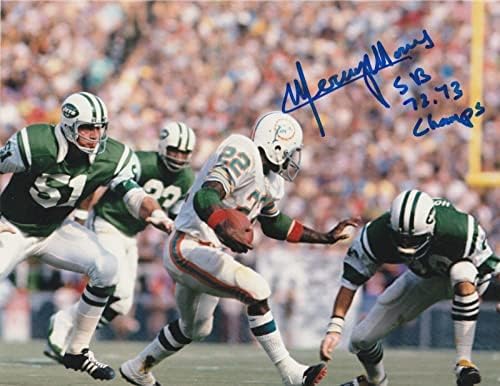 Merkur Morris Miami Dolphins 72.73 Champs Super Bowl Action potpisan 8x10 - Autografirane NFL fotografije