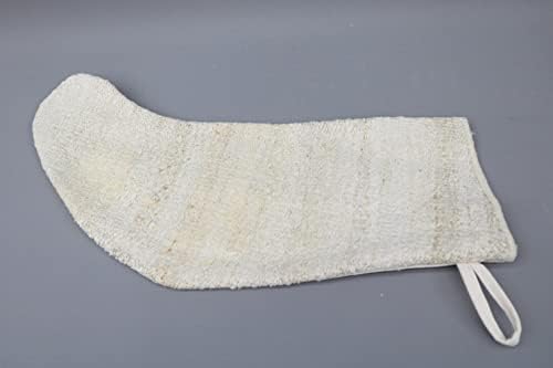 Sarikaya jastuk poklon božićna čarapa, bež čarapa, konopljive božićne čarape, čarapa kilim, čarapa Santa cruz, božićna čarapa, 658