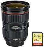 Canon EF 24-70mm f/2.8L II USM leća sa 64 GB Extreme SD memorije UHS-I kartice w/90/60MB/s Read/Write