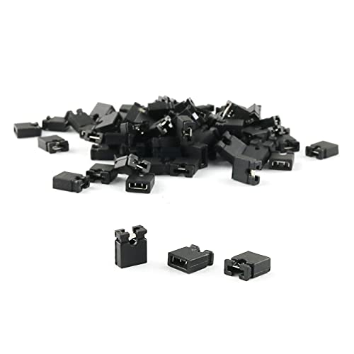 100pcs crne kratkospojne kapice PCB shunts u koracima od 2,54 mm Priključni PIN blokovi kratkog spoja