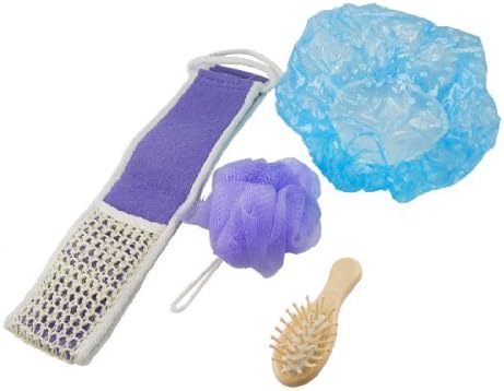 Rulogod Purple Bath Masaža za masažu ručnika za kosu 4 u 1 alat za kupanje (ID: B5F 8ED FA2 5CD CC5