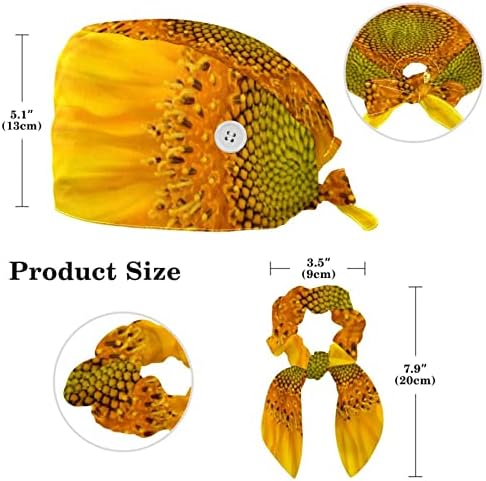 Žene i muški kirurški poklopac s lukom kose škakljivo ljetno suncokret žuti biljni šešir jedna veličina