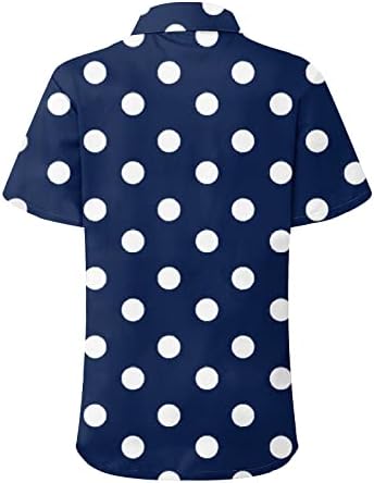 Ženski ljetni vrhovi modni povremeni kratki rukavi polka točkice gumbi za ispis repel košulja gornja bluza 2023