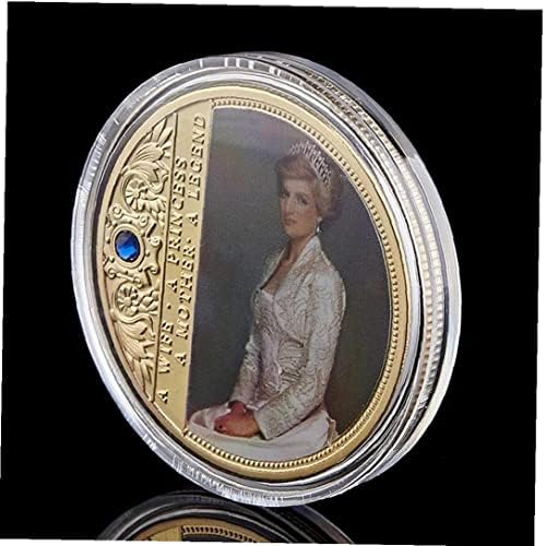 Froiny 1PC Princeza Diana Commorativna kovanica kolekcija kolekcija kovanica Kolekcija Kolekcionarnih kovanica zlato, 40*3 mm