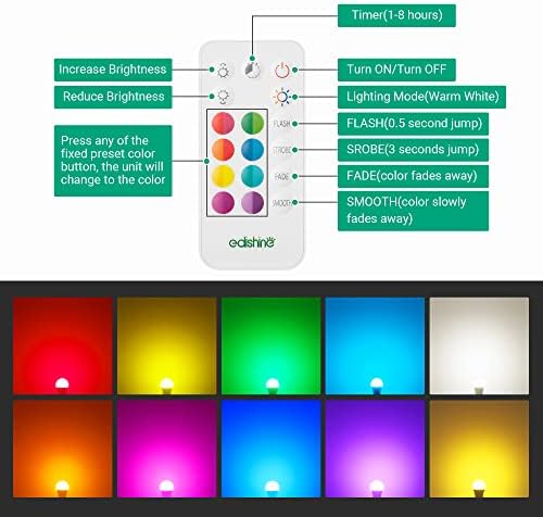 Dewenwils moderne lučne podne svjetiljke s podesivom bež linijskom sendom; 10W boja za promjenu žarulje 60W ekvivalent,