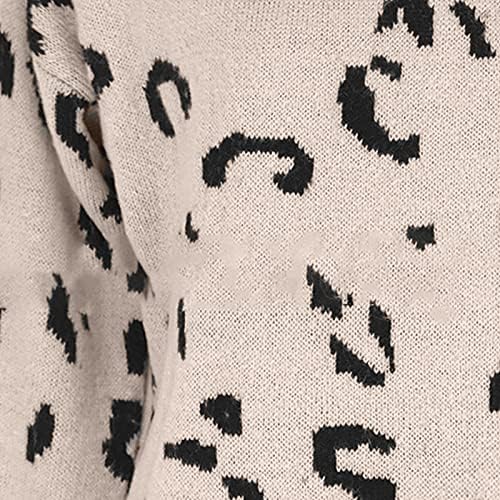 YMOSRH Ženski predimenzionirani džemperi labavi pleteni zvjezdani oblik tiska