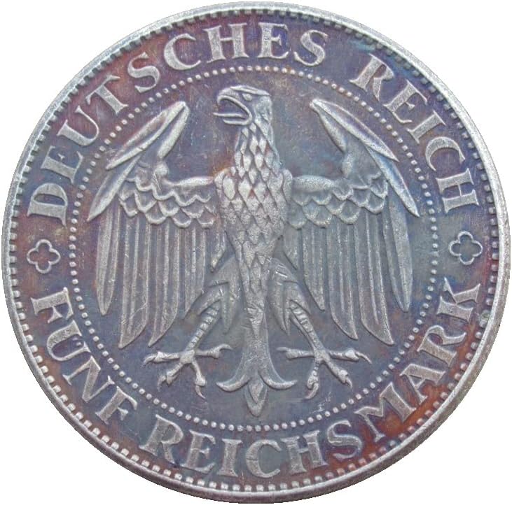 Njemačka komemorativna 1929e AR godina Strana replika srebrna komorativna kovanica