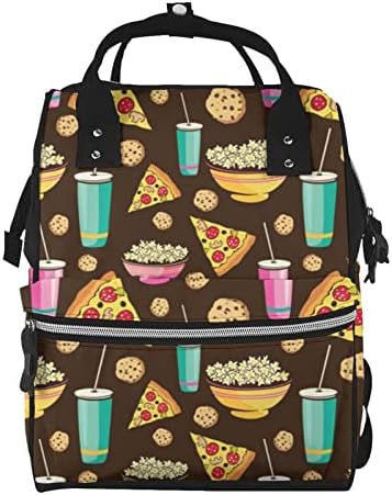 Film Night Party Food Dekorativna mama ruksaka ruksaka torbe za pelene ramena Veliki kapacitet za brigu o bebi