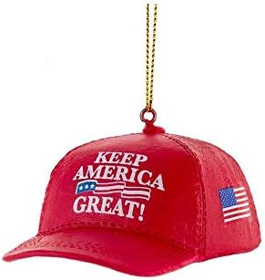 Kurt S. Adler drži američku veliku šešir Crvenu kapu predsjednik Trump božićni ukras