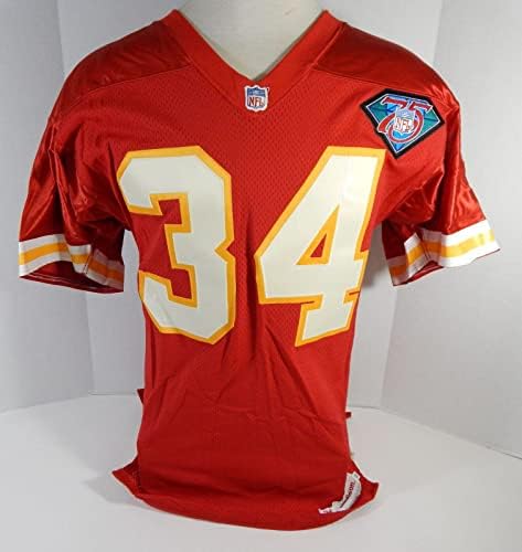 1994. Kansas City Chiefs 34 Igra izdana Red Jersey 75. Patch DP17429 - Nepotpisana NFL igra korištena dresova