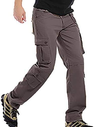 Baskuwish teretne hlače za muškarce opuštene fit radne hlače više džepova na otvorenom radne planove za planinarenje povremene hlače