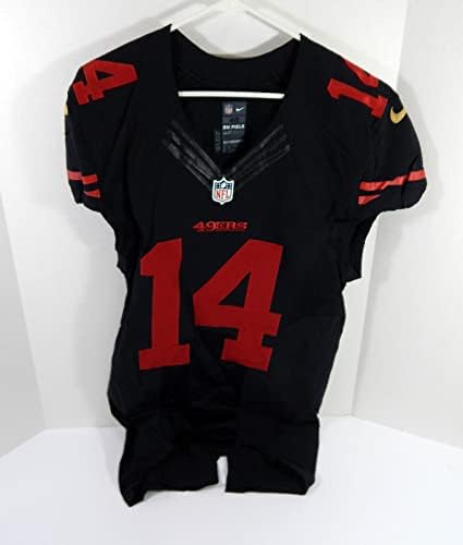 San Francisco 49ers Chris Harper 14 Igra je izdala crni Jersey Colorrush 1 - Nepotpisana NFL igra korištena dresova