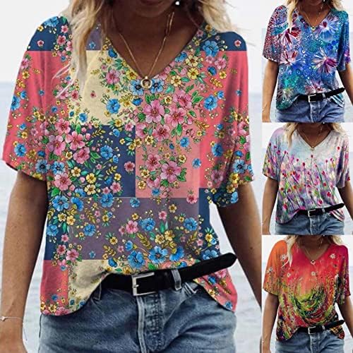 Ženske košulje i bluze plus veličine ležerne košulje trendi gradijentna boja vrhovi labave majice 3/4 rukava za odmor