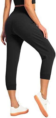 SpecialMagic ženske trenirke Capri Capri hlače obrezane jogger za trčanje hlača salon labave fit struka s bočnim džepovima