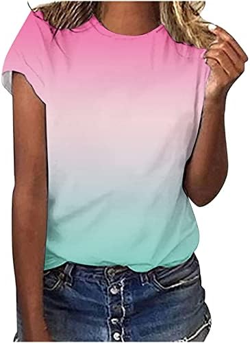 Ženska pamučna majica kratkih rukava Jesen-ljeto 2023. izrez čamca ptica cvijet grafički top za marendu majica za tinejdžerke u Americi