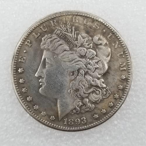 Kocreat Kopija 1893-morgan dolar srebrni kovanica replika U.S Old Original Pre Morgan Suvenir Coin Hobo Coin Coin Coin Coin