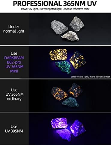 Darkbeam UV bljeskalica filtrirana 365nm crno svjetlosna svjetiljka, USB punjiva Blacklight LED ultraljubičasto, moćni mini prijenosni