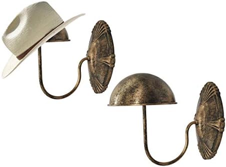 Ukrasna vješalica za šešire/kape / perike u vintage stilu u Crnom metalu postavljena na zid hodnika, stalak za izložbu-set od 2
