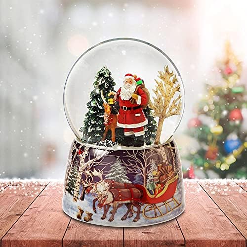 Djed Mraz i jezgara božićni snježni globus od tvrtke San Francisco Music Box Company