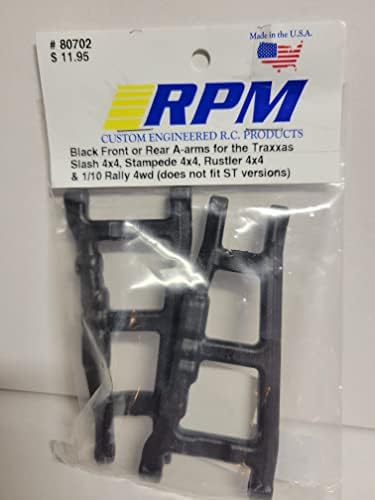 RPM 80702 Crni prednji stražnji ovjes A-Arms uključuje Chicagoland RC naljepnicu T R A X X A S Slash 4x4 Stampede Rally Rustler Hoss