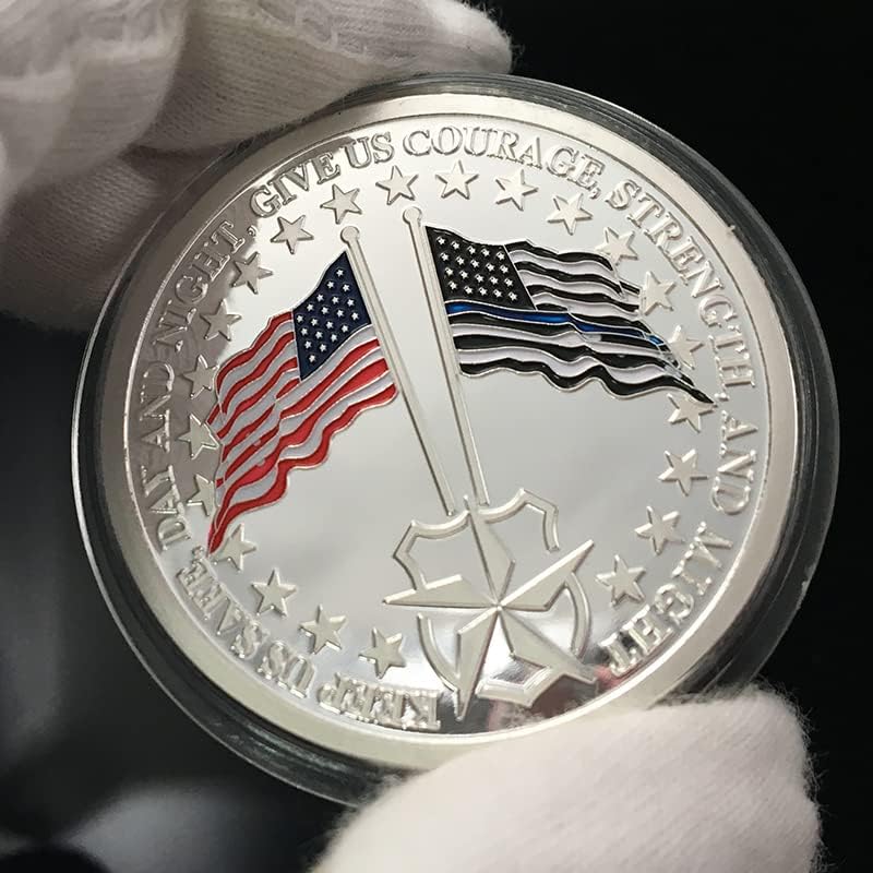 Američka slava komemorativne kovanice zvijezde i pruge kovanice plave linije zastave srebrne kovanice sigurnosni čuvar vojske navijače