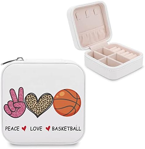 Mir Ljubav košarka Mala kutija za nakit Putovanje Mali organizator prijenosni zaslon za skladištenje prstenova Ogrlica Ogrlica Xmas