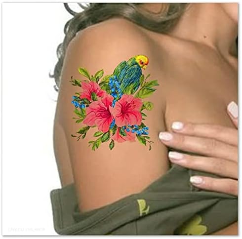 Privremena tetovaža cvijet i ptičje vodootporne lažne tetovaže tanke izdržljive