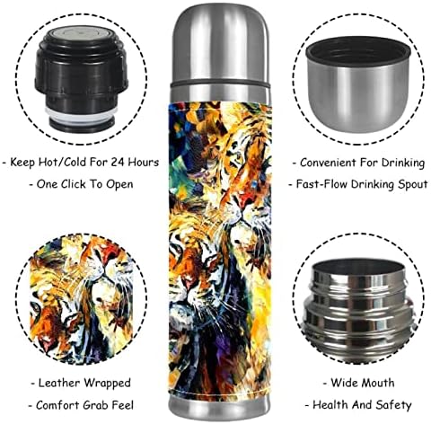 Šareno ulje za slikanje lava Vakuum izoliran termos boce od nehrđajućeg čelika 16oz, boca vode bez propuštanja bez upotrebe BPA bez