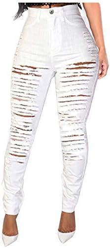 Lariau široke traperice za noge za žene džepni gumb za mrlje rupu patentni zatvarač casual bljeskalice u nevolji mršavi traperice hlače