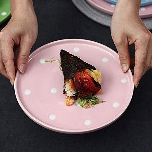 Zbunasti keramički ploče čvrste okrugle keramičke tanjure ručno slikanje točke porculanske večere tanjur odrezak tjestenina ladica