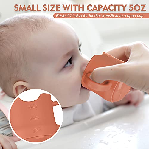 silikonska šalica za trening za bebe, otvorena šalica za trening za bebe od 6 mjeseci, bez BPA, 5 oz