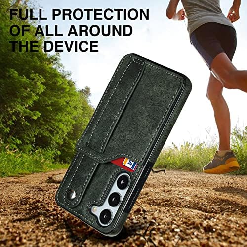 Torbica-novčanik WARGUZU za Galaxy S23 sa blokadom RFID, tanak luksuzni kožni šok-dokaz zaštitna torbica za telefon sa držačem za kreditne