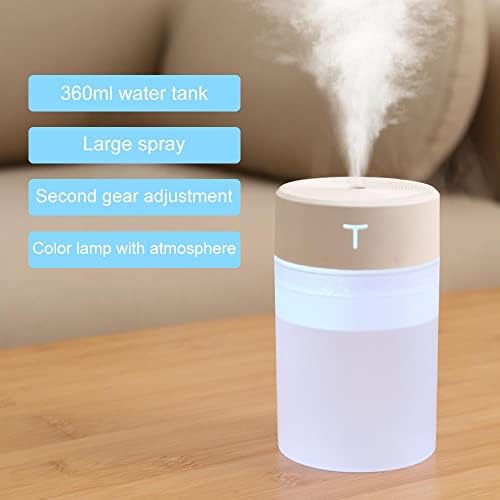 Ovlaživač zraka spavaća soba za kućanstvo mali mini raspršivač za aromaterapiju zraka, alat za nadopunu vode-priključak od 360 ml