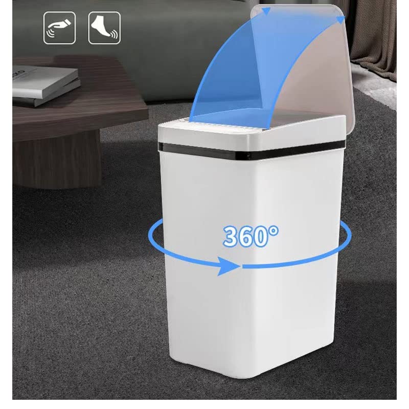 GXBPY pametna kanta za smeće za kupaonicu Kuhinja Automatski otpad od vodootpornog smeća kante za smeće