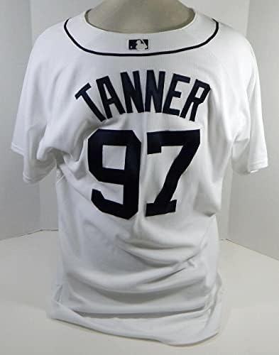 Detroit Tigers Tanner 97 Igra je koristio bijeli Jersey 50 802 - Igra korištena MLB dresova