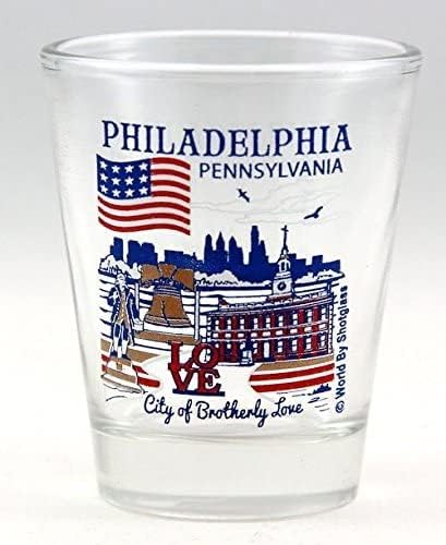 Kolekcija čaša Philadelphia, PA, veliki američki gradovi