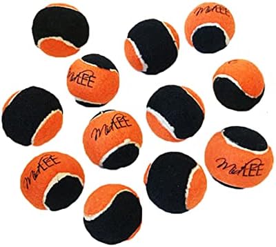 Midlee Orange/Black Mini Dog Halloween teniske kuglice- set od 12
