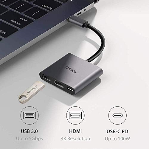QCES USB C to HDMI Multiport adapter i USB C u mini DP kabel